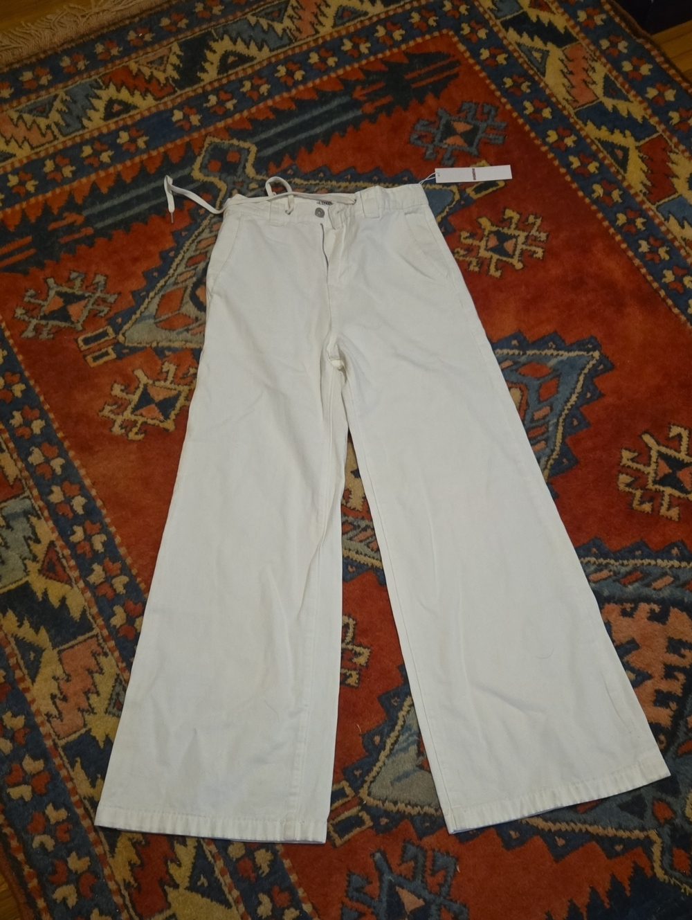 Hudson NWT Jeans Wide-Leg High Rise White Chino Style Jeans Size 24